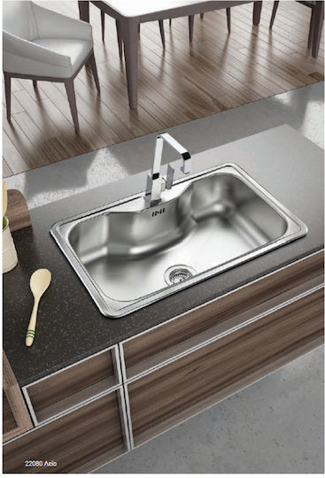 Fortinox Arena 22080 108-22080-110 22080-110 Drop-In Chiuvetă Inox Satinat L80xW50cm Argintiu