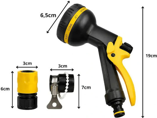 Garden Water Gun 10 Spray Functions Clamp