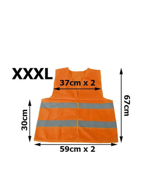 Verk Group Men's Work Vest with Reflective Strips Orange