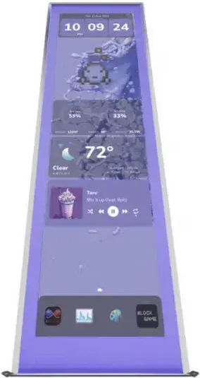 Hyte Y70 Touch Display Upgrade Taro Milk 37.9 Cm 14.9 Inch Purple 14.9-inch Touchscreen