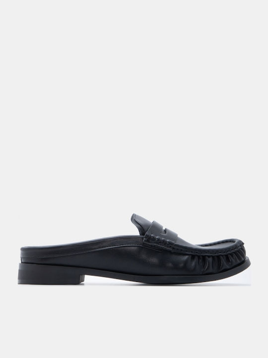 Pantofi Mules Dama Flat Negru Culoare Full Face