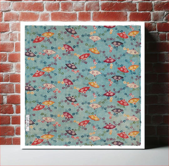 Square Fragment Gemälde Stoff 110x110cm