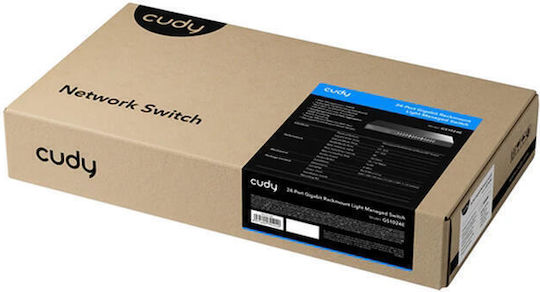 Cudy GS1024E Managed L2 Switch με 24 Θύρες Gigabit (1Gbps) Ethernet