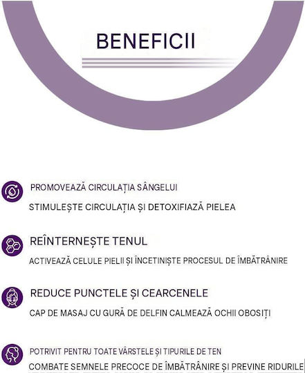 Arvada Beautypro G13 Aparat de Masaj Facial și pentru Gât cu Iluminare LED Funcție de Încălzire Vibrații Baterie Reîncărcabilă Toate Tipurile de Ten Alb Argintiu