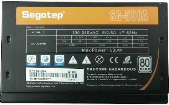 Segotep SG-500AE 500W Black Computer Power Supply Full Wired