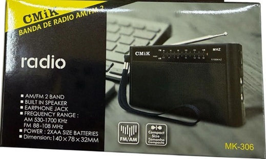 CMik MK-306 Portable Radio Battery Black