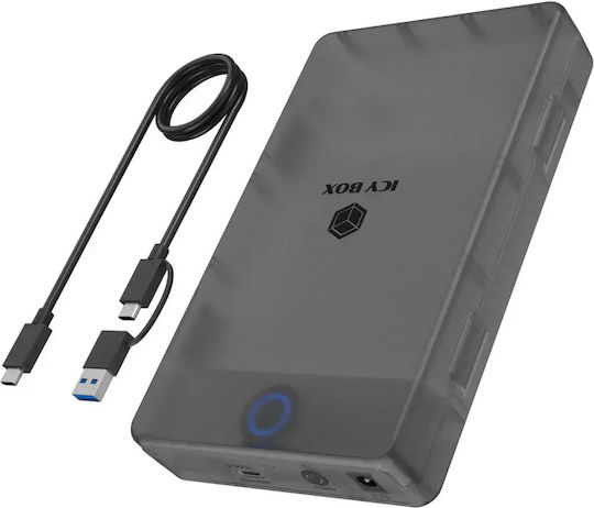 Icy Box Case for SATA III Hard Drive with SATA / USB 3.2 / Serial Connection