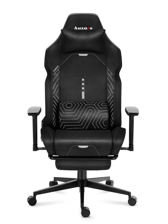 Huzaro Force 8.1 Fabric Gaming Chair with Adjustable Arms and Footstool Black