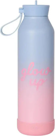 Citron Glow Up Неръждаема стомана Детска Бутилка за Вода Синя 750ml