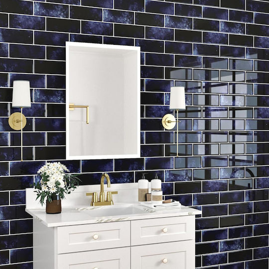 3d Purple Self-adhesive Wall Tile Stickers 10 Pcs 0.9 M²