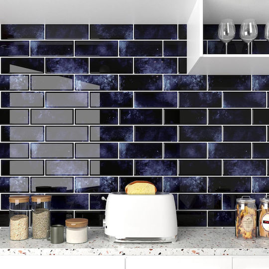 Autocolante decorative de perete 3D mov autoadezive 10 buc 0,9 m²