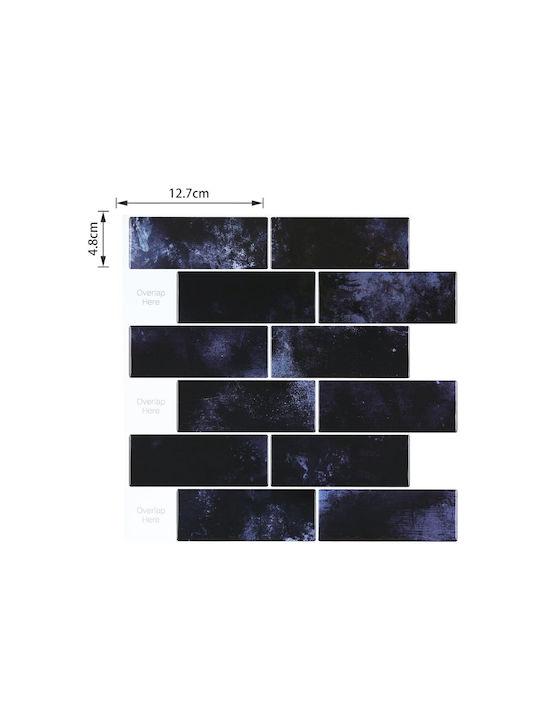 3d Purple Self-adhesive Wall Tile Stickers 10 Pcs 0.9 M²
