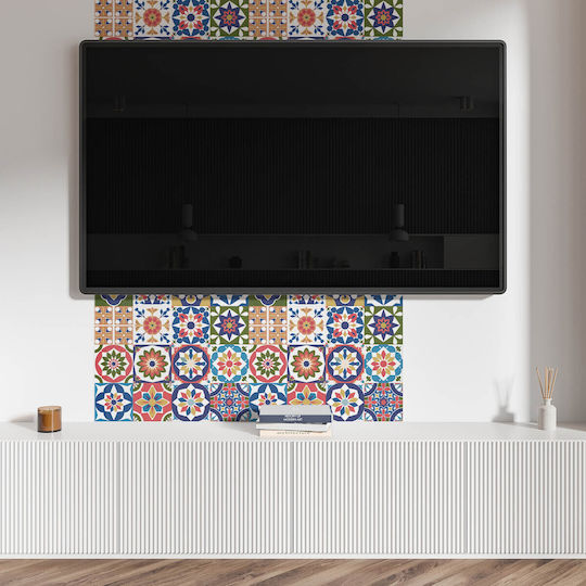 Wandsticker Vinyl Dekoration Flur Grafiken 100x50 cm Mosaik Quadratische Designs