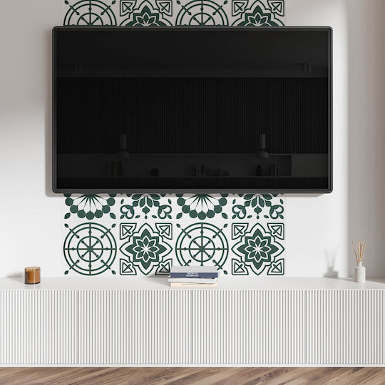 Vinyl Panel Sticker Living Room 120x60 Cm Flowers Geometric Designs