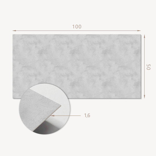 Panou Decorativ De Perete Din Vinil Imprimat 100x50 Cu Textură De Beton Brut