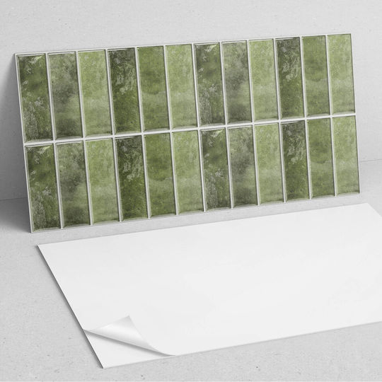 Decorative Vinyl Wall Panel Sticker Geometric Tile Design 100x50 Cm