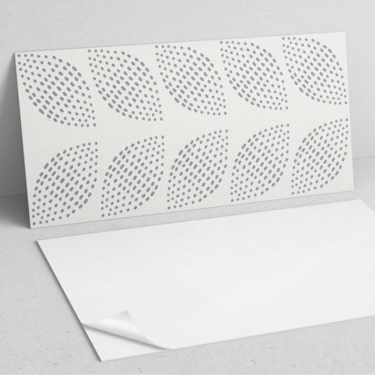 Decorative Wall Sticker Vinyl 120x60 Cm Leaf Pattern Dots