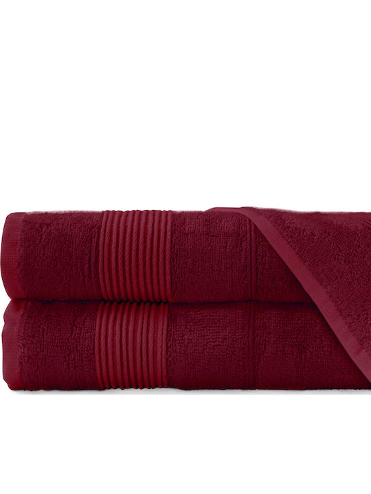Darymex Darymex Badetuch Gesicht 50x90cm Burgundisch Gewicht 500gr/m²