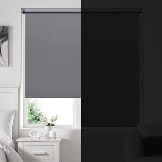 Eurohome Ρόλερ Σκίασης Ολικής Συσκότισης Γκρι Π55xΥ160εκ.