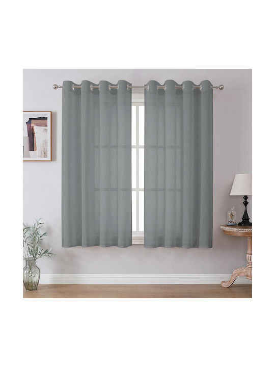 Cucraf Set Curtains With Grey Grommets 140x225cm