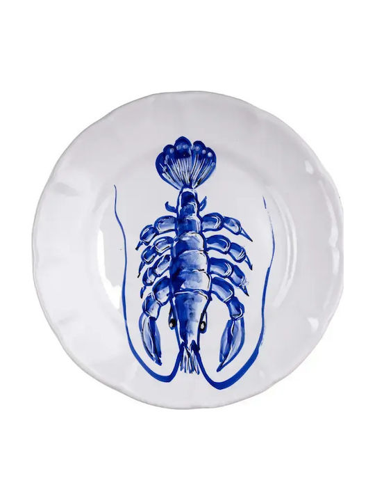 Casa Amalfi Placă Joasă Ceramică Albastră Cu Diametru 26cm