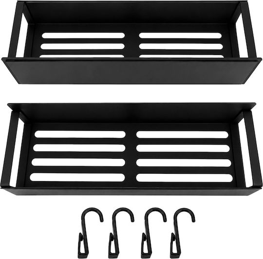 Wandmontage Inox Regal 27x8.5x7.1cm Schwarz