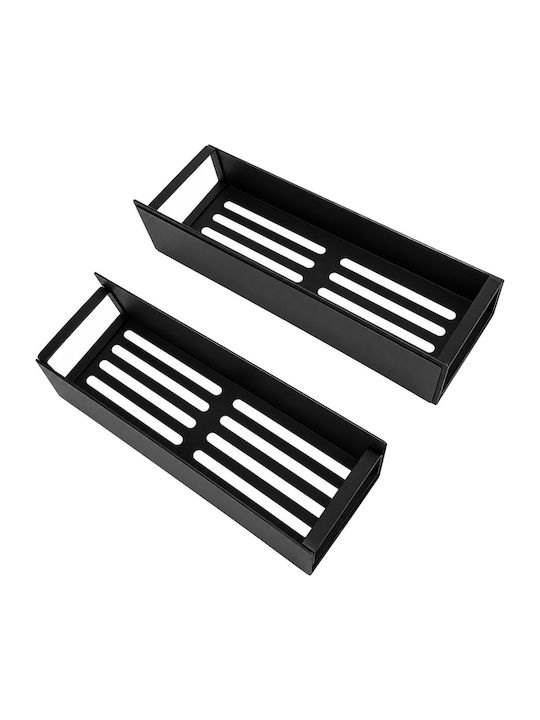 Wandmontage Inox Regal 27x8.5x7.1cm Schwarz