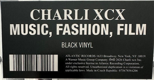 Charli Xcx Music Fashion Film Vinyl