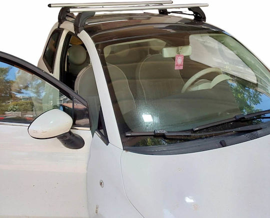 Nordrive Autodachträger Alumium mit Dachträgerfüßen und Schloss Fiat 500 2007–2015 2 Stück