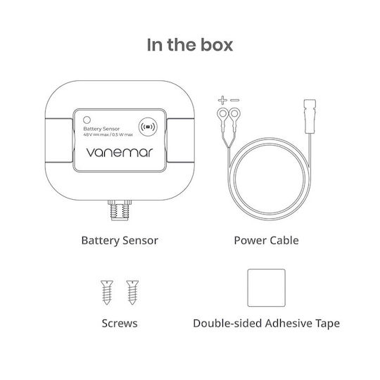 Vanemar Drahtloser Bootsensor Batterien 12V 24V 36V 48V Zigbee