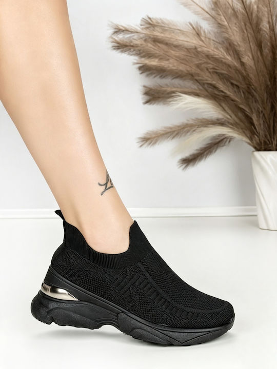 Damentaschen Flatforms Sneakers Schwarze BK198 Black Omoda