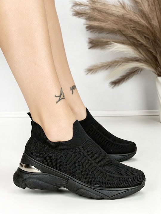 Damentaschen Flatforms Sneakers Schwarze BK198 Black Omoda