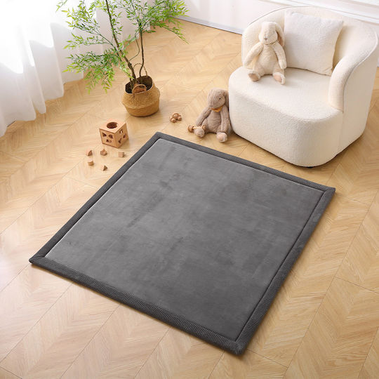 Hakuna Matte Ръчно Изработен Детски Килим Сив 127x127см Дебелина 25мм