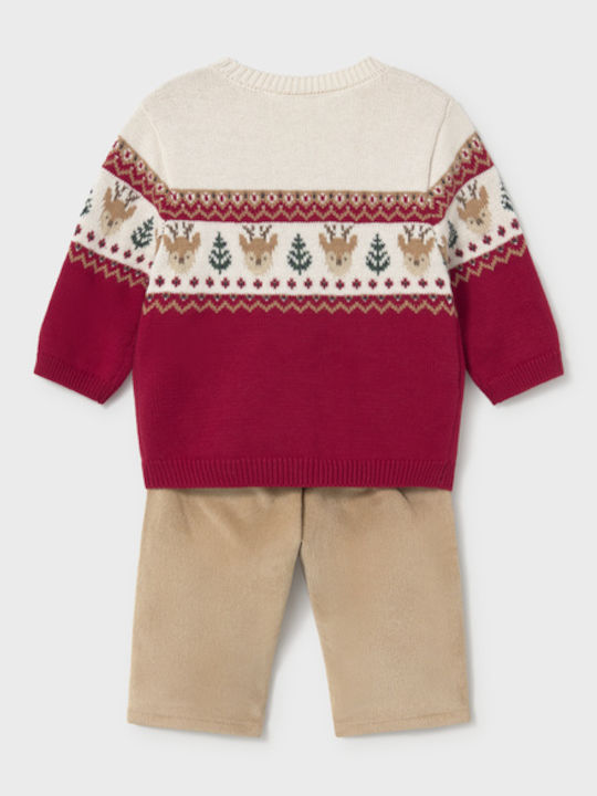Kids Set with Pants Winter 2 Pieces Red