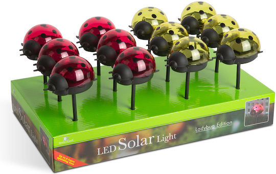 Lampă solară de grădină decorativă Buburuză lumină albă rece iluminat exterior solar IP44