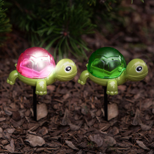 Solarleuchte Schildkrötenlampe Dekorative Gartenbeleuchtung Pfahl Weißes Licht