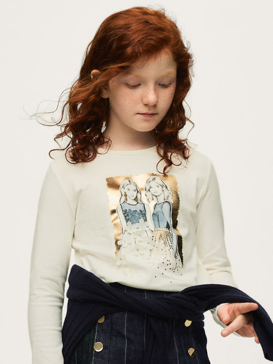 Mayoral Kids Long-sleeved Top Cream