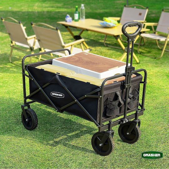 Zusammenklappbarer Gartenkarren Metallischer Vier-Rad 80lt