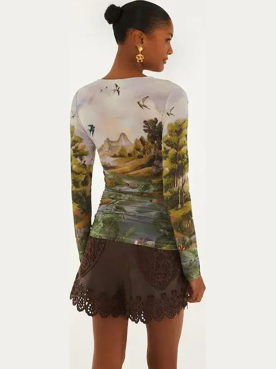 Women's Sports Blouse Long Sleeve Fast Drying Multicolour
