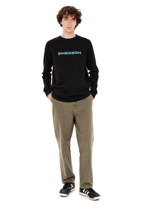 Sportliche Langarm Herrenbluse Schwarz 262.EM31.01-Schwarz