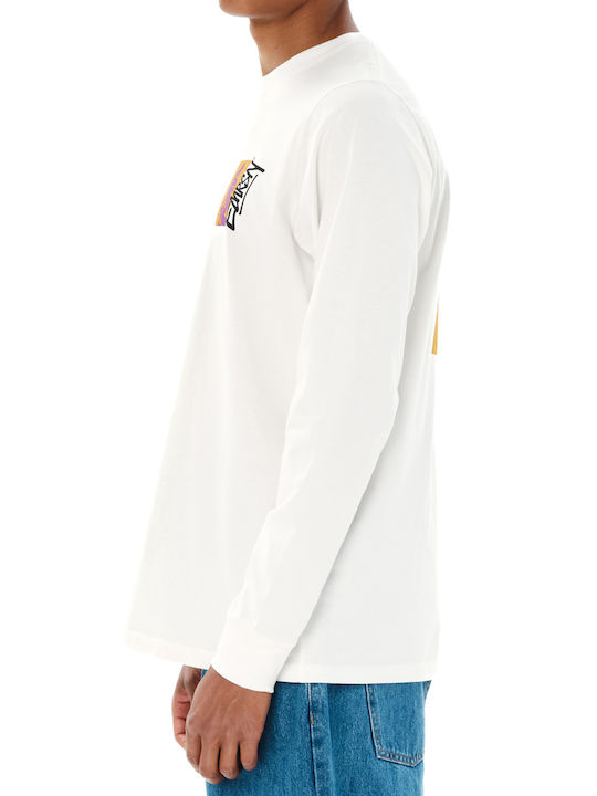 Sportliche Langarm Herrenbluse Weiß