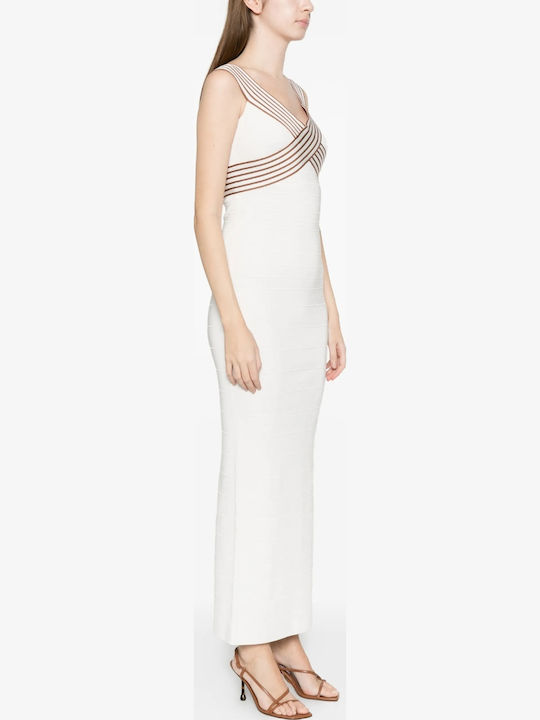 Sommer Maxi Abendkleid Hemdkleid mit Tränen Weiß