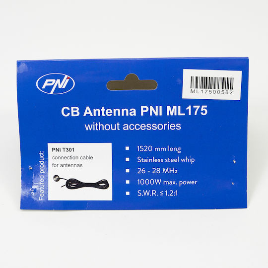 Pni Ml175 Antenă Cb Auto 165cm 26-30mhz 1000w Pl Ø16mm Fără Cablu