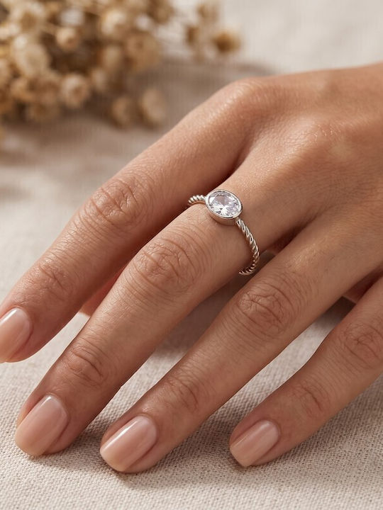 Grekas Damenring mit Zirkon aus Silber Grekas Damenring mit Zirkon aus Silber