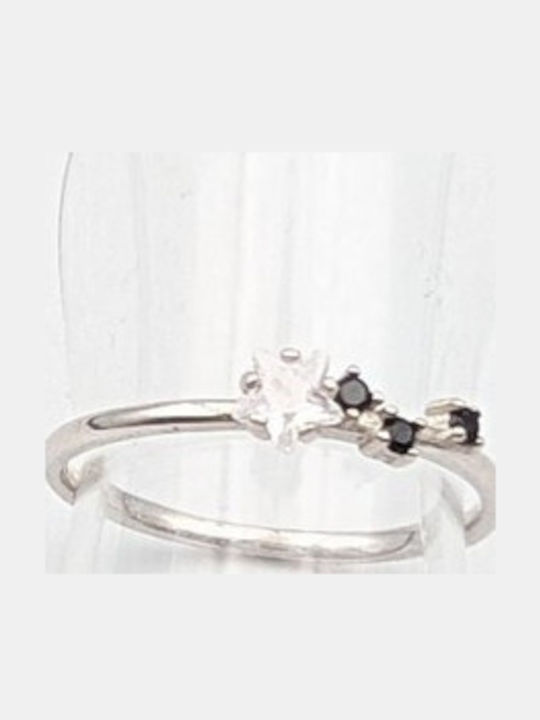 Grekas Damenring mit Zirkon aus Silber