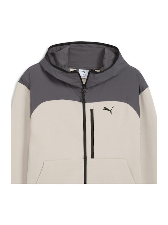 PUMA Hooded Cardigan Beige