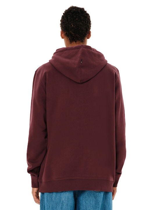 Herren Sweatshirt mit Kapuze Burgundisch 262.EM20.01