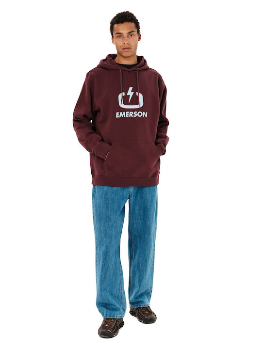 Herren Sweatshirt mit Kapuze Burgundisch 262.EM20.01