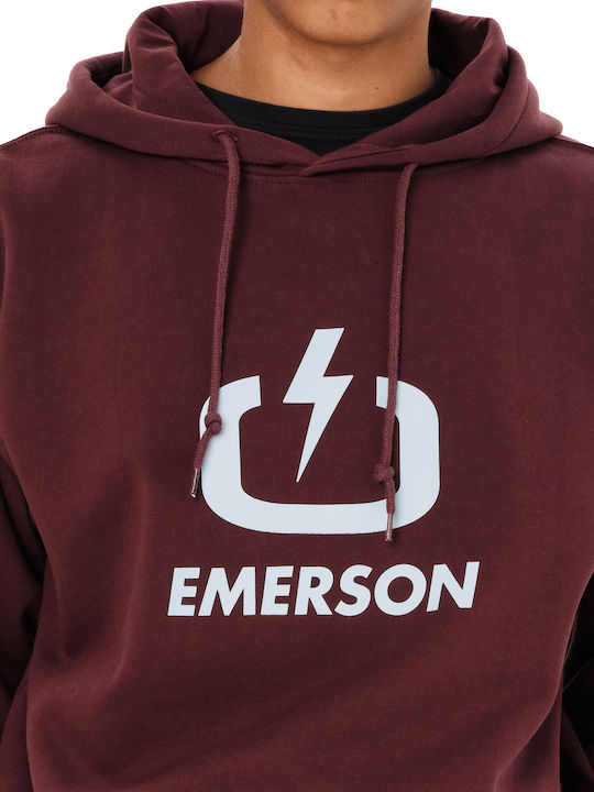 Herren Sweatshirt mit Kapuze Burgundisch 262.EM20.01