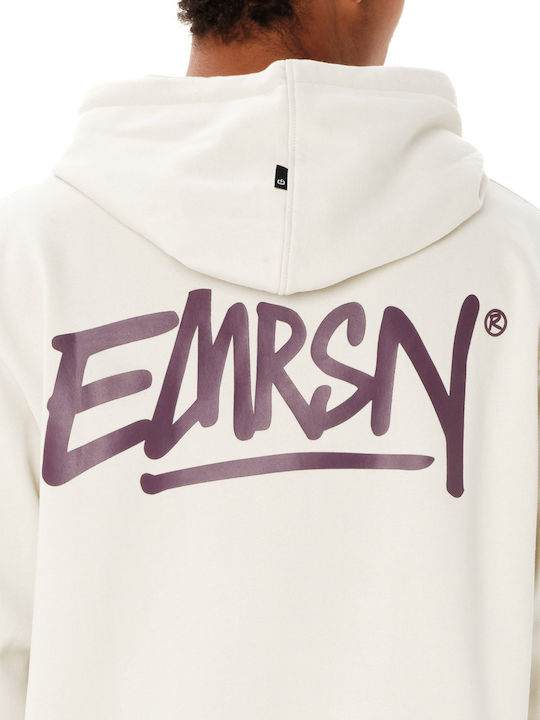 Herren Sweatshirt mit Kapuze Clay Weiß